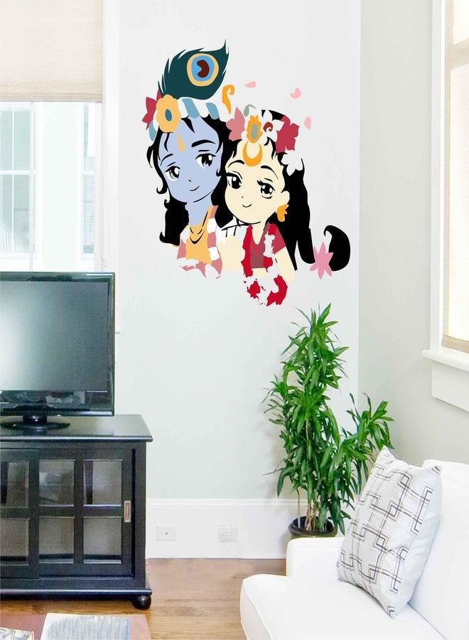 Wall Attraction ملصق جداري لطيف بتصميم رادها كريشنا، مقاس 58×53 سم، رقم الموديل NBD26 - Image 2